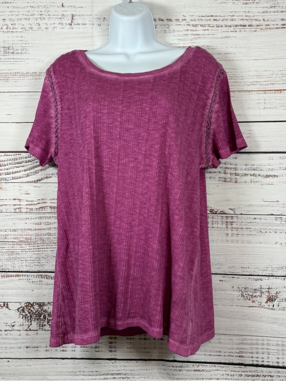 Soft Surroundings Purple Short Sleeve Top